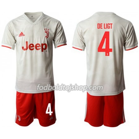 Juventus DE LIGT 4 Børn Udebane Fodboldsæt 2019-20 S/S (+ Korte bukser)